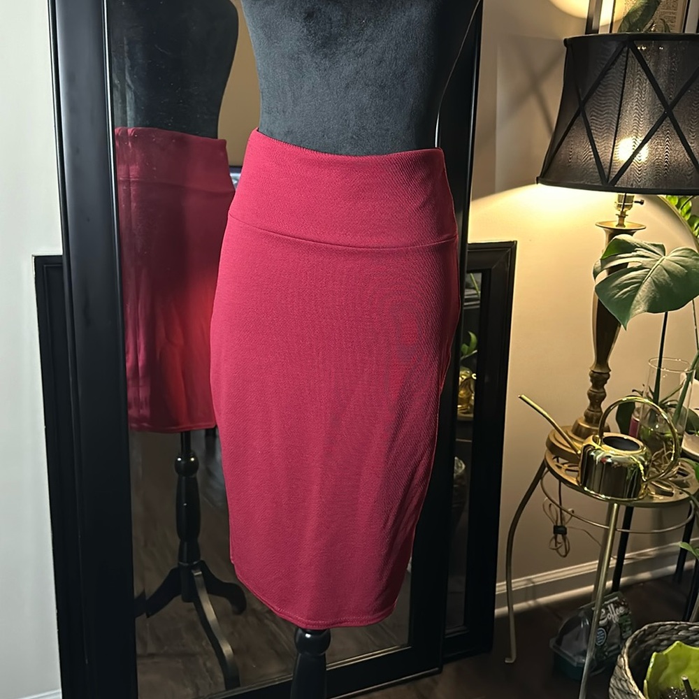Burgundy Pencil Skirt